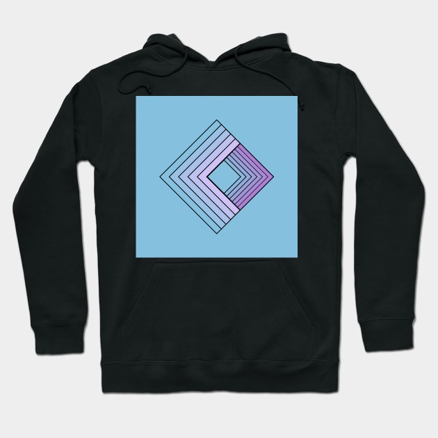 Blue square gradient Hoodie by oscargml